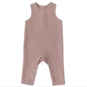 Pehr One Piece Quilted Cozy Romper - Pale Pink 6-12 Months